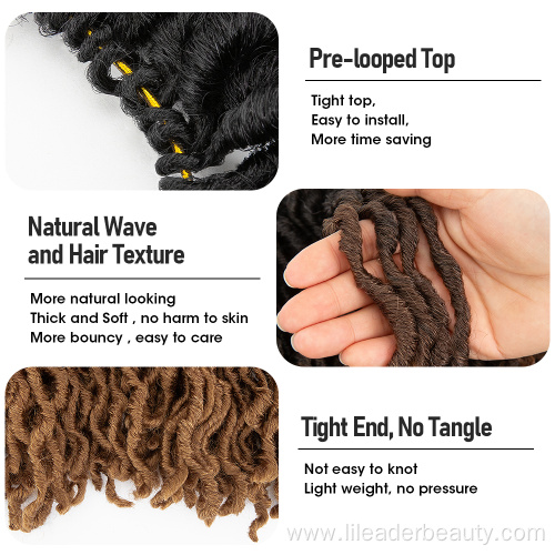 18Inch Pre-looped Wavy Gypsy Locs Crochet Braids Dreadlocks